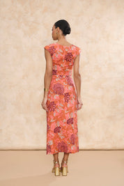 Falda Rumba Estampado Flores Coral