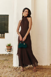 Vestido Esencia Marrón